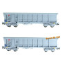 Set 2x tombereaux TAMS ERMEWA ép. V SNCF - HO 1/87 - REE WBSE-010