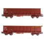 Set 2x tombereaux FAS ép. V SNCF - HO 1/87 - REE WBSE-012