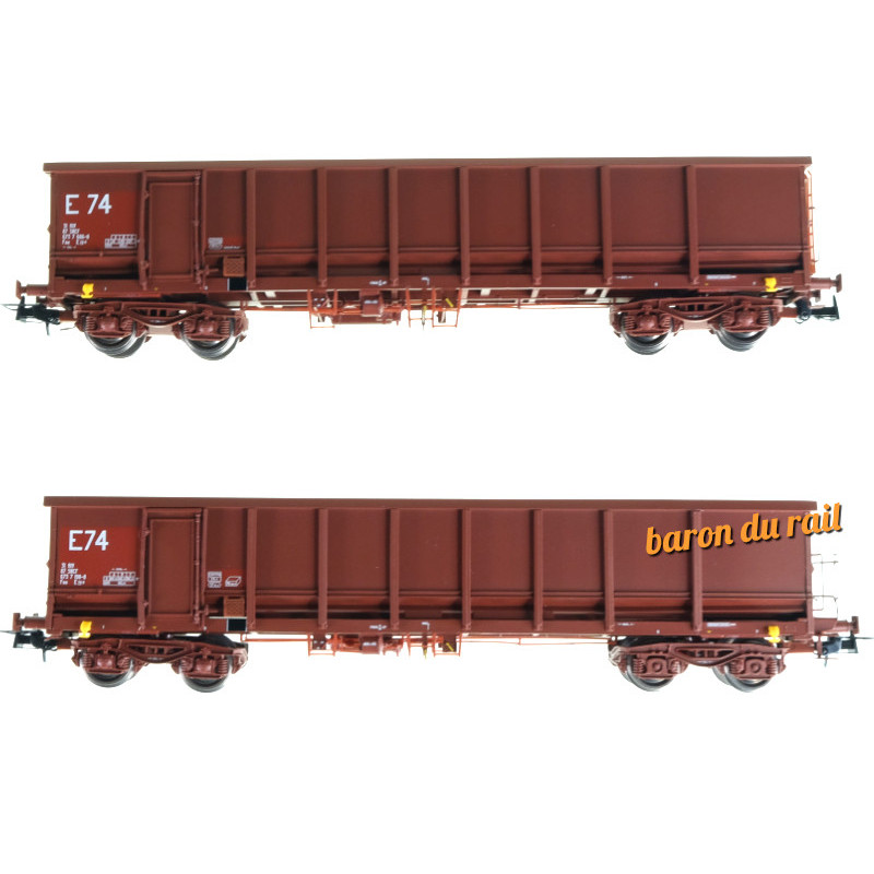 Set 2x tombereaux FAS ép. V SNCF - HO 1/87 - REE WBSE-014
