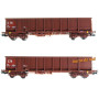 Set 2x tombereaux FAS ép. V SNCF - HO 1/87 - REE WBSE-014