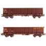 Set 2x tombereaux FAS ép. V SNCF - HO 1/87 - REE WBSE-014