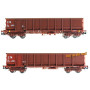 Set 2x tombereaux FAS ép. V SNCF - HO 1/87 - REE WBSE-016