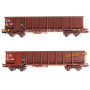 Set 2x tombereaux FAS ép. V SNCF - HO 1/87 - REE WBSE-016