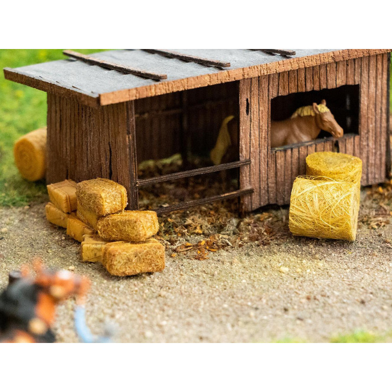 14 bottes de foin rondes et 18 carrées - HO 1/87 - Faller 181286