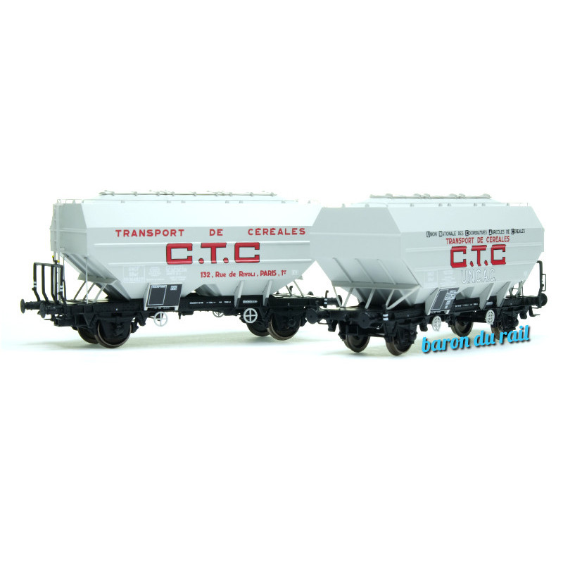 2x wagon Céréalier Richard CTC et CTC UNAC - Ep. III - HO 1/87 - REE WB-723