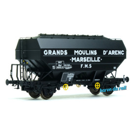 Wagon Céréalier Richard MOULINS D’ARENC - Ep. III - HO 1/87 - REE WB-726