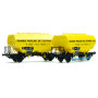 2x wagon Céréalier Richard MOULINS DE COUTRAS - Ep. III - HO 1/87 - REE WB-727