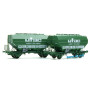 2x wagon Céréalier Moulin Du Bos - Ep. IV - HO 1/87 - REE WB-734