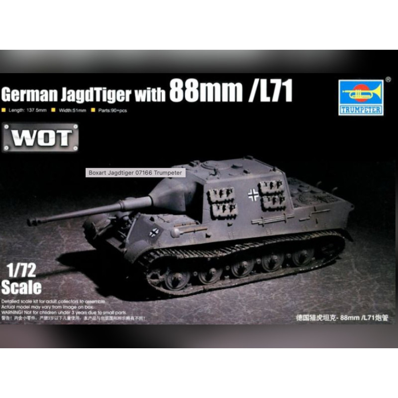 JagdTiger avec 88mm /L7 - échelle 1/72 - TRUMPETER 07166