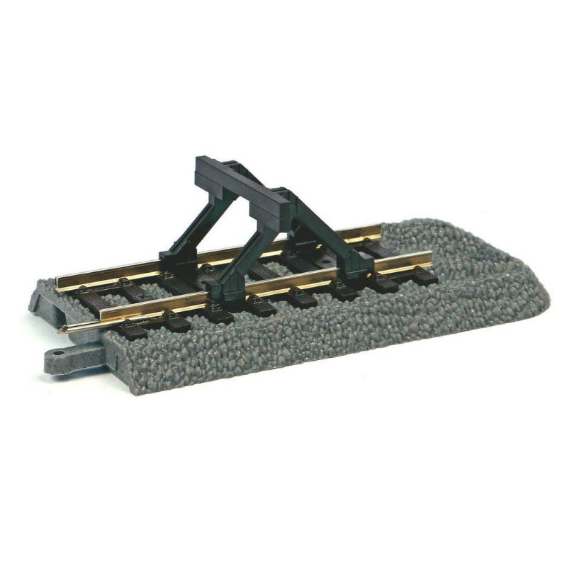 Rail droit 62 mm avec heurtoir - voie A avec ballast - PIKO 55446