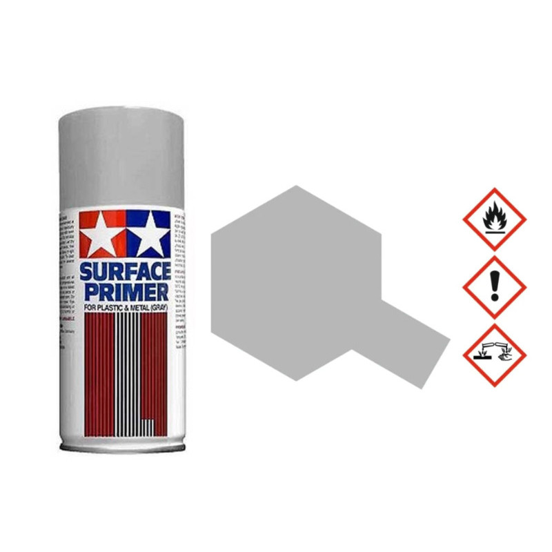 Primer de surface gris aérosol 180 ml - TAMIYA 87042
