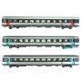 Set 3 voitures Vtu Intercités Carmillon ép. VI - SNCF - HO 1/87 - LS Models 40147