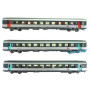 Set 3 voitures Vtu Intercités Carmillon ép. VI - SNCF - HO 1/87 - LS Models 40147