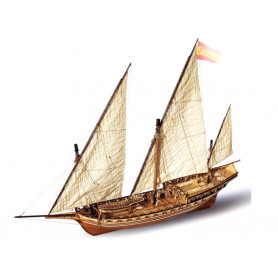 Maquette bateau Jabeque - bois - 1/60 - OCCRE 14002