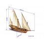 Maquette bateau Jabeque - bois - 1/60 - OCCRE 14002