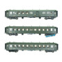 3x Voitures OCEM RA B4D + 2 x B9 ép IIIb SNCF - HO 1/87 - REE VB-382