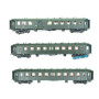 3x Voitures OCEM RA B4D + 2 x B9 ép IIIb SNCF - HO 1/87 - REE VB-382