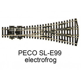 PECO SL-E99 - Aiguillage triple électrofrog code 100 échelle HO