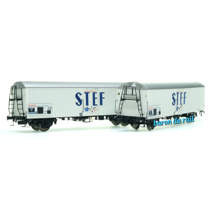Coffret de 2 wagons Hl STEF SNCF ép. III - HO 1/87 - LS Models 30235