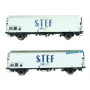 Coffret de 2 wagons Hl STEF SNCF ép. III - HO 1/87 - LS Models 30235