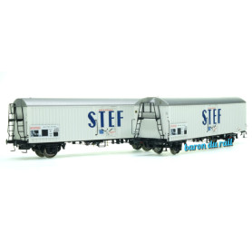Coffret de 2 wagons lbes STEF SNCF ép. IV - HO 1/87 - LS Models 30236
