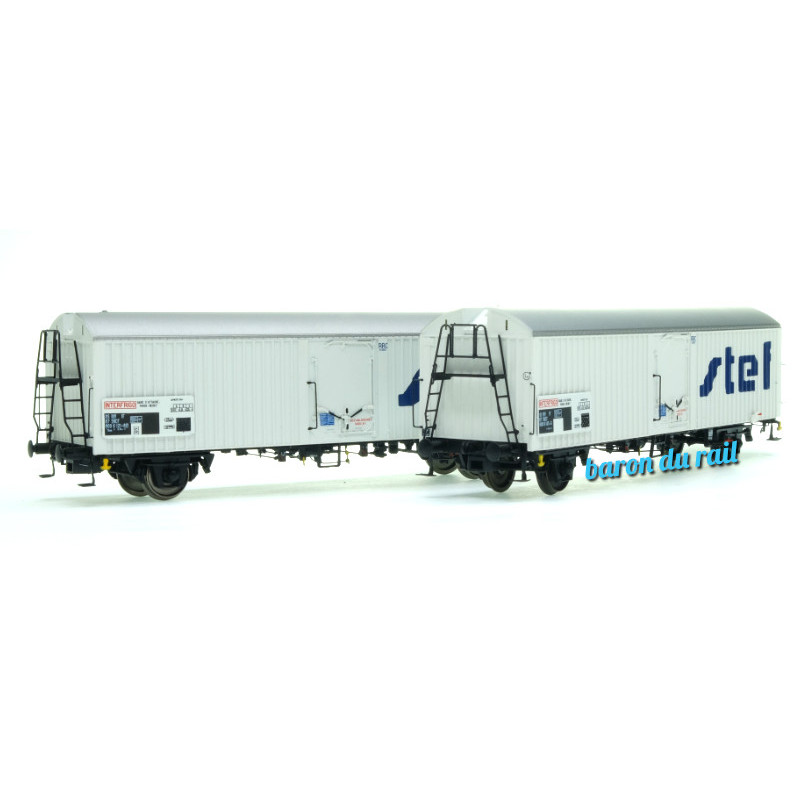 Coffret de 2 wagons lbes STEF moderne SNCF ép. IV - HO 1/87 - LS Models 30237