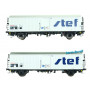 Coffret de 2 wagons lbes STEF moderne SNCF ép. IV - HO 1/87 - LS Models 30237