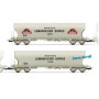 2x wagons trémie parois rondes Banette et Lemani ép. IV - HO 1/87 - JOUEF HJ6132