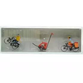 Ballade à vélo en famille - HO 1/87- PREISER 10636