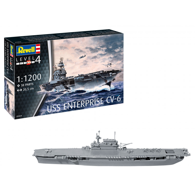 USS Enterprise CV-6 kit complet - 1/1200 - REVELL 65824