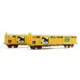 Set 2 wagons GASS FRET / Cheval - jaunes SNCF époque IV - HO - LS Models 30086