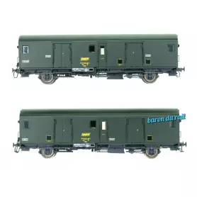 Set 2x fourgon Dd2ai feux fin de convoi SNCF ép IVa - HO 1/87 - LS Models MW30318