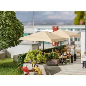 2x parasols carrés - HO 1/87 - FALLER 180862