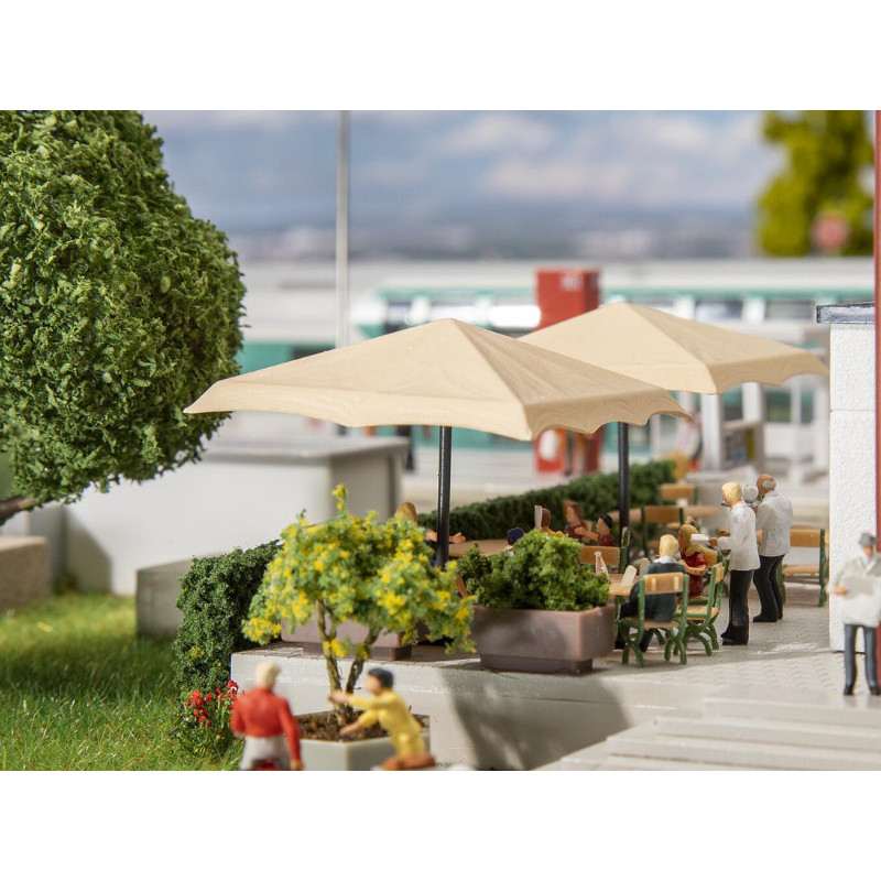 2x parasols carrés - HO 1/87 - FALLER 180862