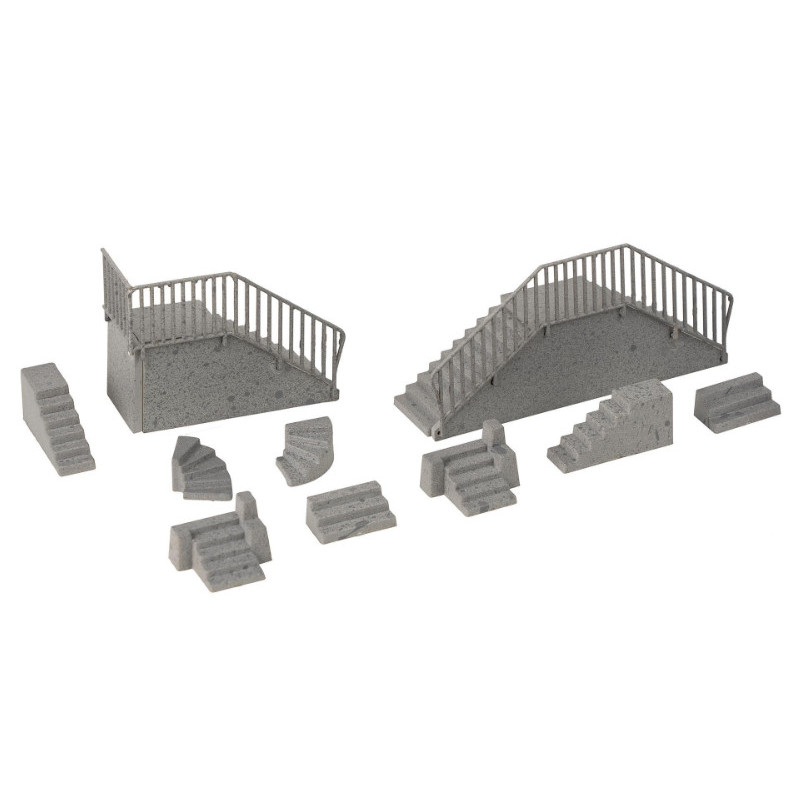 Faller 180519 - Escaliers Maquette H0 1:87 - Modélisme Ferroviaire - À Assembler - À Partir De 14 Ans