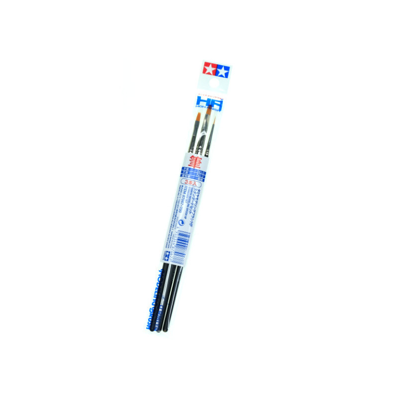 Achat Set de 3 pinceaux basic Tamiya ref 87066 dispo chez