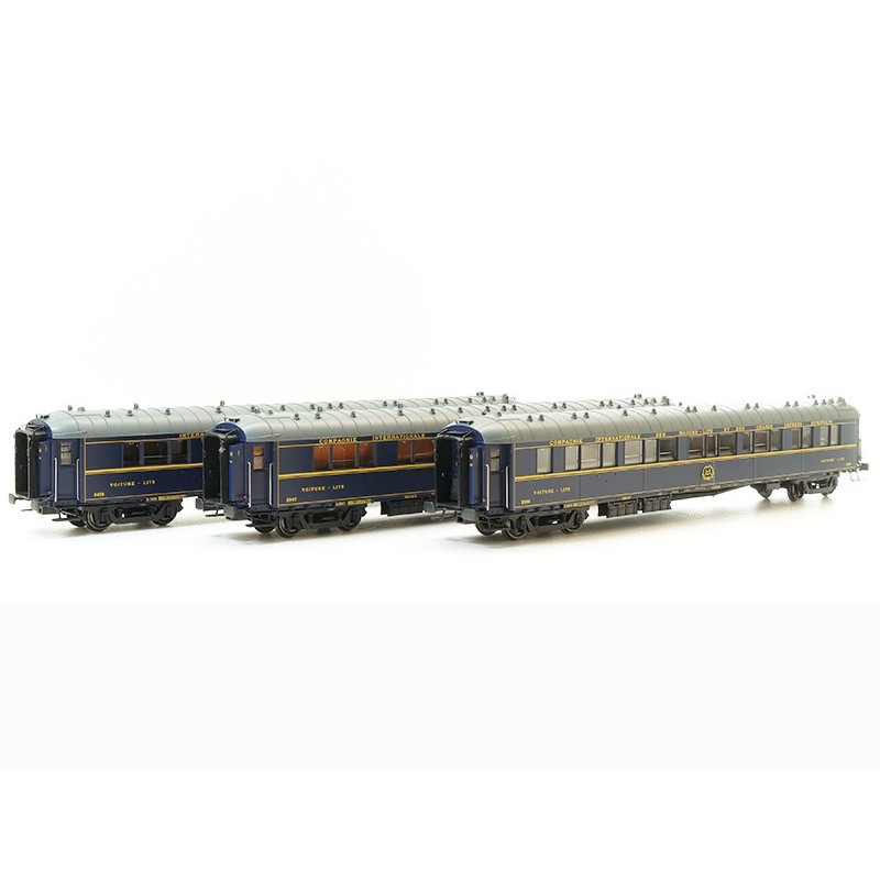 Coffret 3x voitures Type S CIWL - 1935 - ép II - HO - LS Models 49133