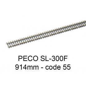 PECO SL-300F - Rail flexible 914 mm traverses bois code 55 - N