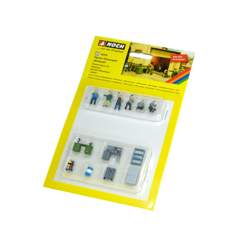 Figurines et accessoires, thématique atelier - HO 1/87 - NOCH 16250