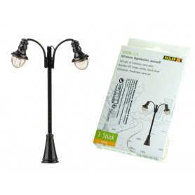 1x réverbère à LED blanc chaud cintré - N 1/160 - FALLER 272230