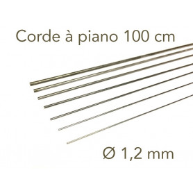 Corde à piano acier longueur 1 mètre Ø 1.2mm - Albion