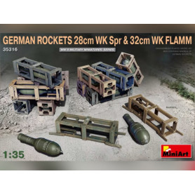 Rockets allemandes 28cm WK Spr & 32cm WK Flamm - échelle 1/35 - MINIART 35316