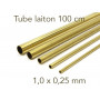 Tube laiton longueur 1 mètre - 1.0 x 0.25 mm - Albion