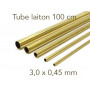 Tube laiton longueur 1 mètre - 3.0 x 0.45 mm - Albion