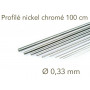 Profilé nickel chromé longueur 1 mètre - Ø 0.33 mm - Albion