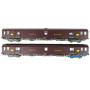 2x voiture postale PA UIC brun PTT - ép IV - HO 1/87 - 40443 LS Models