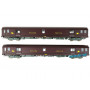 2x voiture postale PA UIC brun PTT - ép IV - HO 1/87 - 40444 LS Models