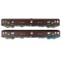 2x voiture postale PA UIC brun PTT - ép IV - HO 1/87 - 40444 LS Models