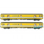 2x voiture postale PA UIC jaune - ép IV - HO 1/87 - 40445 LS Models