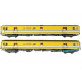 2x voiture postale PA UIC jaune - ép IV - HO 1/87 - 40445 LS Models